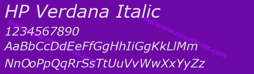 HP Verdana ItalicPreview HP Verdana ItalicPreview