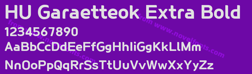 HU Garaetteok Extra BoldPreview HU Garaetteok Extra BoldPreview
