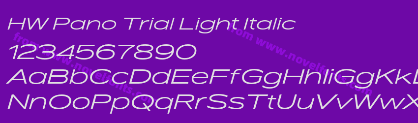 HW Pano Trial Light ItalicPreview HW Pano Trial Light ItalicPreview