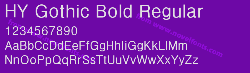 HY Gothic Bold RegularPreview HY Gothic Bold RegularPreview