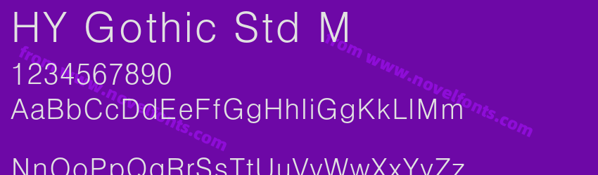 HY Gothic Std MPreview HY Gothic Std MPreview
