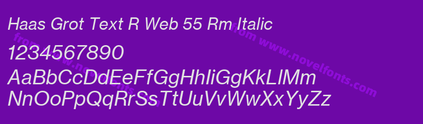 Haas Grot Text R Web 55 Rm ItalicPreview Haas Grot Text R Web 55 Rm ItalicPreview