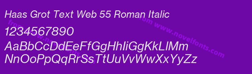 Haas Grot Text Web 55 Roman ItalicPreview Haas Grot Text Web 55 Roman ItalicPreview