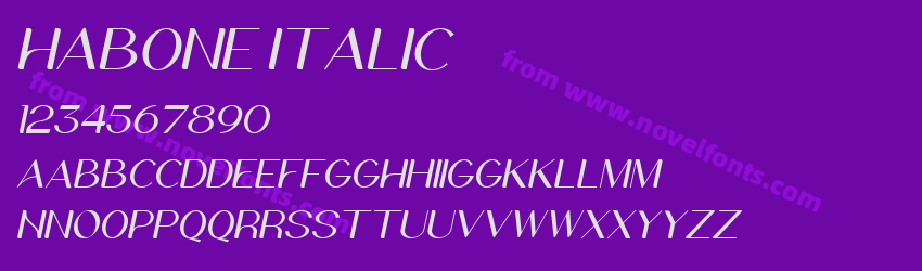 Habone ItalicPreview Habone ItalicPreview