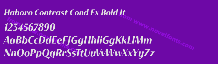 Haboro Contrast Cond Ex Bold ItPreview Haboro Contrast Cond Ex Bold ItPreview