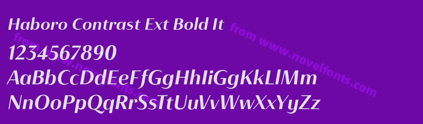 Haboro Contrast Ext Bold ItPreview Haboro Contrast Ext Bold ItPreview