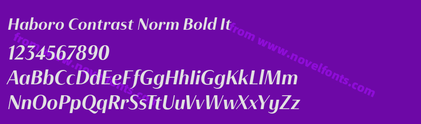 Haboro Contrast Norm Bold ItPreview Haboro Contrast Norm Bold ItPreview