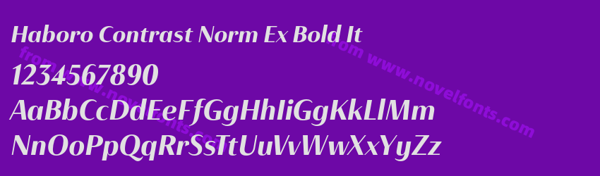 Haboro Contrast Norm Ex Bold ItPreview Haboro Contrast Norm Ex Bold ItPreview