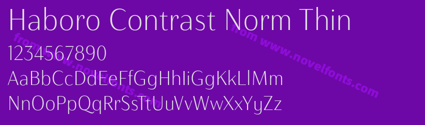 Haboro Contrast Norm ThinPreview Haboro Contrast Norm ThinPreview