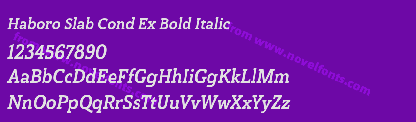 Haboro Slab Cond Ex Bold ItalicPreview Haboro Slab Cond Ex Bold ItalicPreview