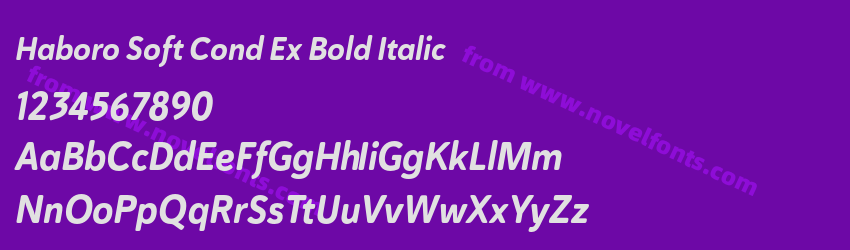 Haboro Soft Cond Ex Bold ItalicPreview Haboro Soft Cond Ex Bold ItalicPreview