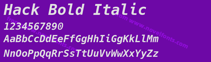 Hack Bold ItalicPreview Hack Bold ItalicPreview