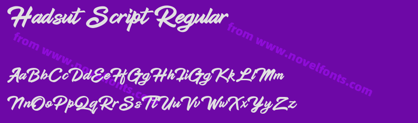 Hadsut Script RegularPreview