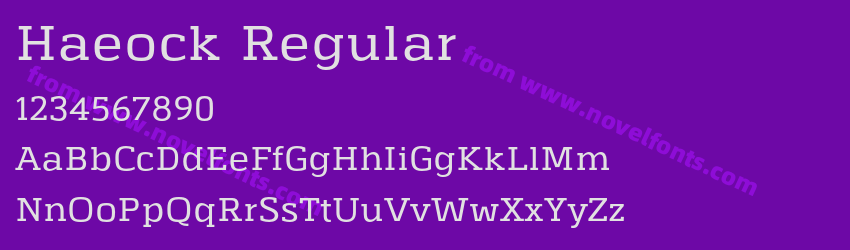 Haeock RegularPreview Haeock RegularPreview