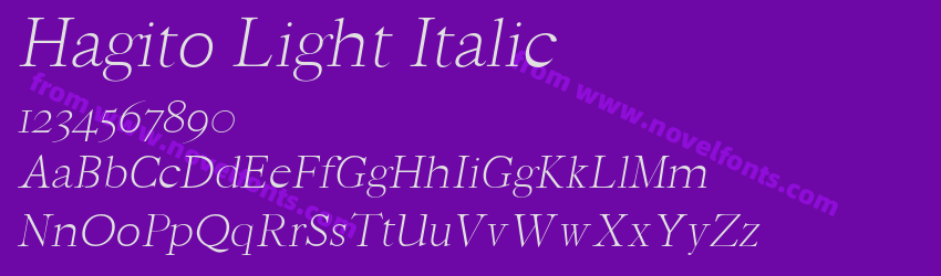 Hagito Light ItalicPreview Hagito Light ItalicPreview