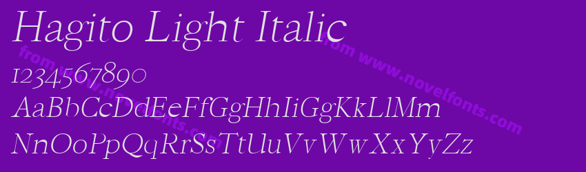 Hagito Light ItalicPreview Hagito Light ItalicPreview