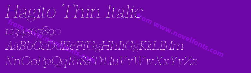 Hagito Thin ItalicPreview