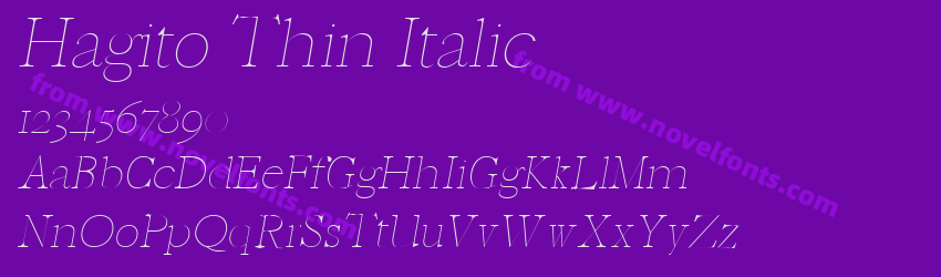 Hagito Thin ItalicPreview Hagito Thin ItalicPreview