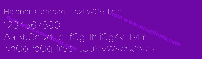 Halenoir Compact Text W05 ThinPreview Halenoir Compact Text W05 ThinPreview