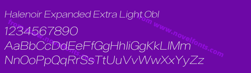 Halenoir Expanded Extra Light OblPreview Halenoir Expanded Extra Light OblPreview