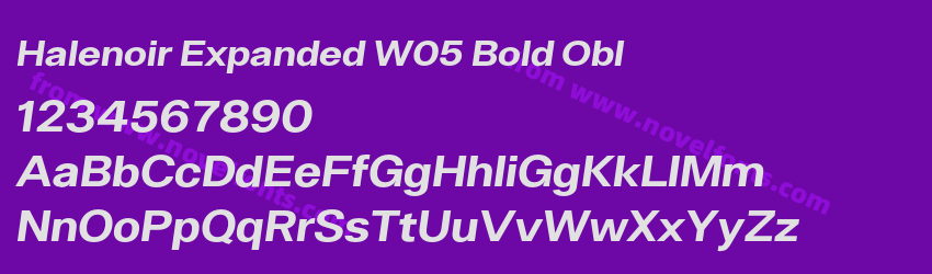 Halenoir Expanded W05 Bold OblPreview Halenoir Expanded W05 Bold OblPreview