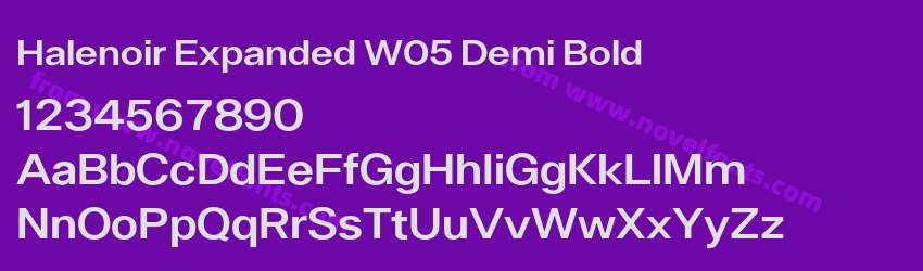 Halenoir Expanded W05 Demi BoldPreview Halenoir Expanded W05 Demi BoldPreview