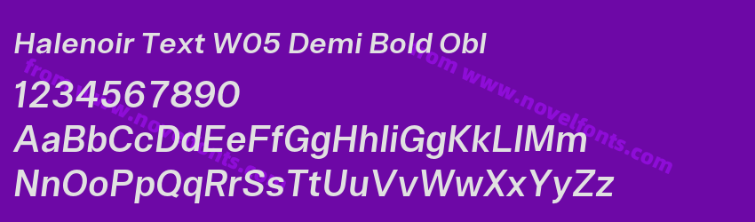 Halenoir Text W05 Demi Bold OblPreview Halenoir Text W05 Demi Bold OblPreview