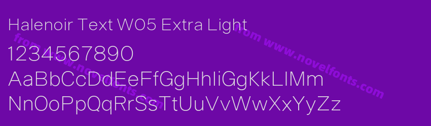 Halenoir Text W05 Extra LightPreview Halenoir Text W05 Extra LightPreview