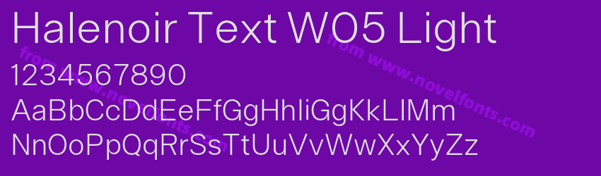 Halenoir Text W05 LightPreview Halenoir Text W05 LightPreview