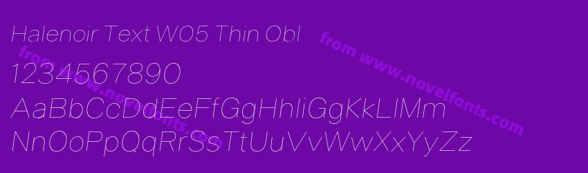 Halenoir Text W05 Thin OblPreview Halenoir Text W05 Thin OblPreview