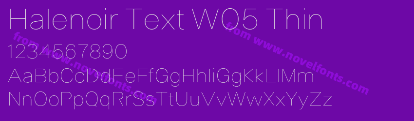 Halenoir Text W05 ThinPreview Halenoir Text W05 ThinPreview
