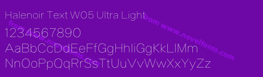 Halenoir Text W05 Ultra LightPreview Halenoir Text W05 Ultra LightPreview