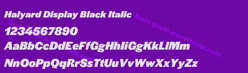 Halyard Display Black ItalicPreview Halyard Display Black ItalicPreview
