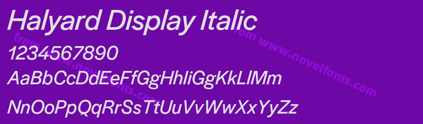 Halyard Display ItalicPreview Halyard Display ItalicPreview