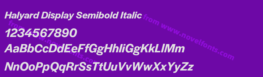 Halyard Display Semibold ItalicPreview Halyard Display Semibold ItalicPreview