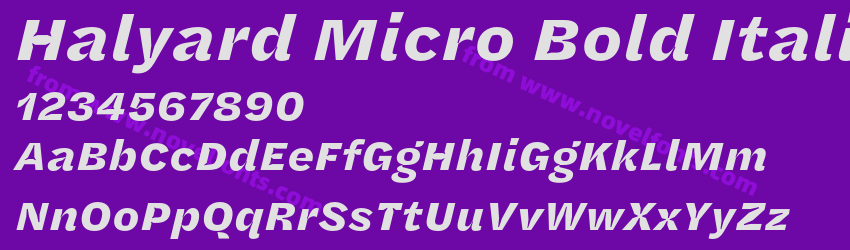Halyard Micro Bold ItalicPreview Halyard Micro Bold ItalicPreview