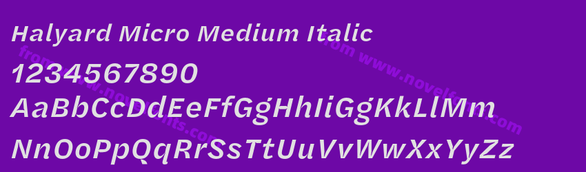 Halyard Micro Medium ItalicPreview Halyard Micro Medium ItalicPreview