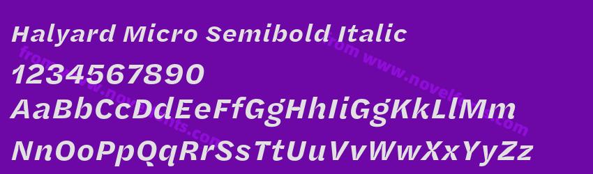 Halyard Micro Semibold ItalicPreview Halyard Micro Semibold ItalicPreview