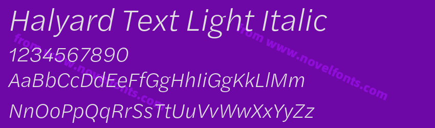 Halyard Text Light ItalicPreview Halyard Text Light ItalicPreview