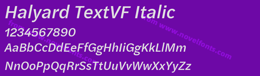 Halyard TextVF ItalicPreview Halyard TextVF ItalicPreview