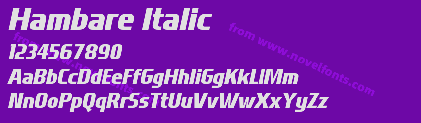 Hambare ItalicPreview Hambare ItalicPreview