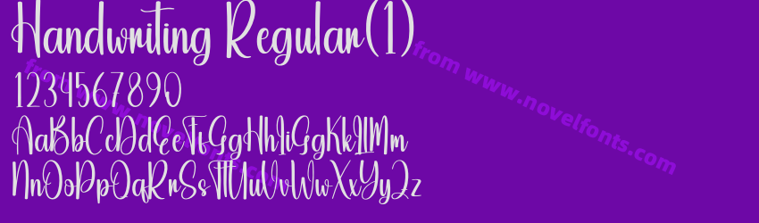 Handwriting Regular(1)Preview Handwriting Regular(1)Preview