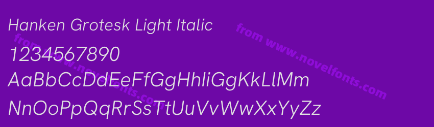 Hanken Grotesk Light ItalicPreview Hanken Grotesk Light ItalicPreview