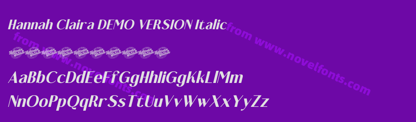 Hannah Claira DEMO VERSION ItalicPreview Hannah Claira DEMO VERSION ItalicPreview