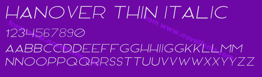 Hanover Thin ItalicPreview Hanover Thin ItalicPreview