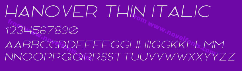 Hanover Thin ItalicPreview Hanover Thin ItalicPreview