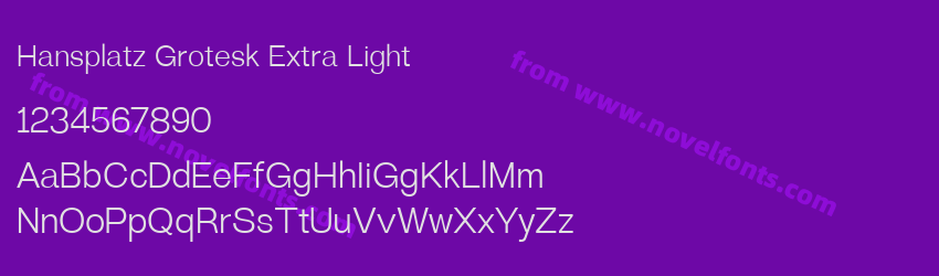 Hansplatz Grotesk Extra LightPreview Hansplatz Grotesk Extra LightPreview