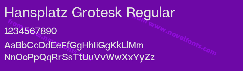 Hansplatz Grotesk RegularPreview Hansplatz Grotesk RegularPreview