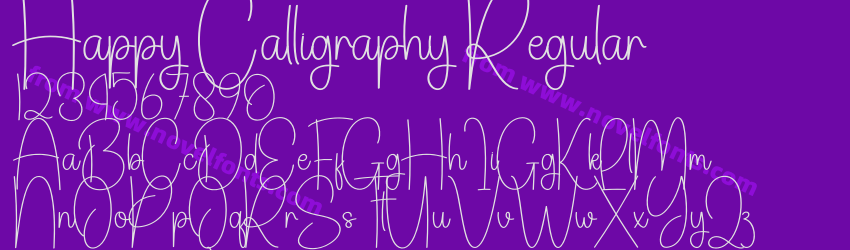 Happy Calligraphy RegularPreview Happy Calligraphy RegularPreview