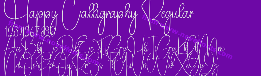 Happy Calligraphy RegularPreview Happy Calligraphy RegularPreview